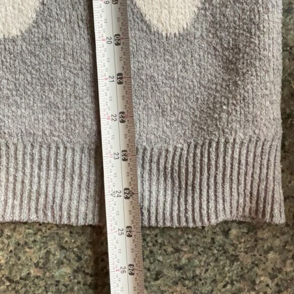 Holiday Time Gray White Pink Reindeer Sweater Women 1X 16W-18W Polyester - Picture 6 of 9